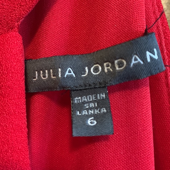 Red Julia Jordan jumpsuit- Size 6. Like new condition. Worn once. - Picture 3 of 9